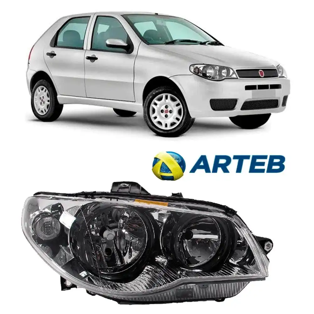 FAROL FIAT PALIO 2006 A 2013 CROMADO DIR (MANUAL)