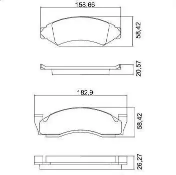PASTILHA FREIO DIANTEIRA F-1000 /1993 SISTEMA BENDIX