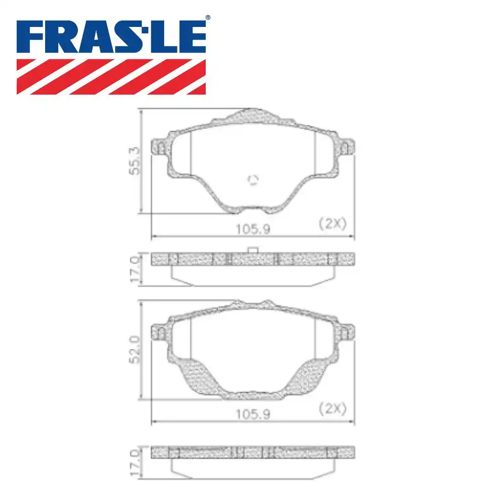 PASTILHA FREIO TRASEIRA CITROEN C4 PICASSO 1.6 2015 A 2018