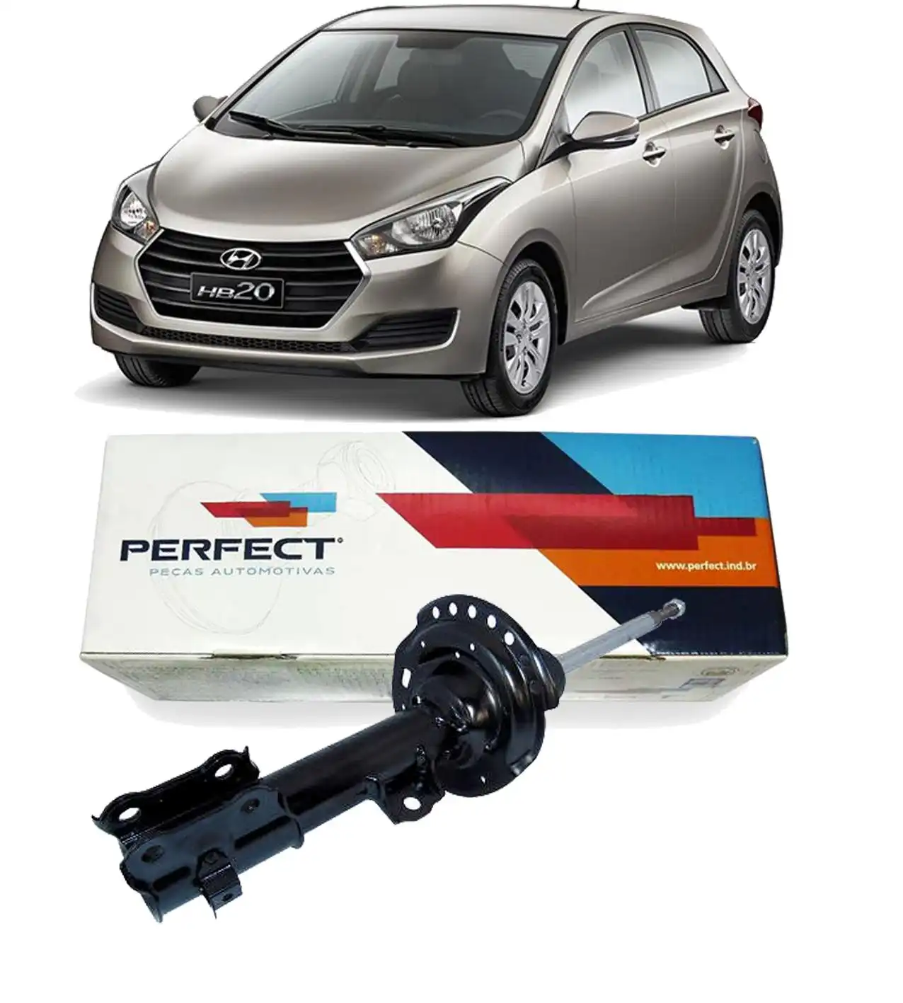 AMORTECEDOR DIANTEIRO HYUNDAI HB20 2013 A 2019 ESQUERDO