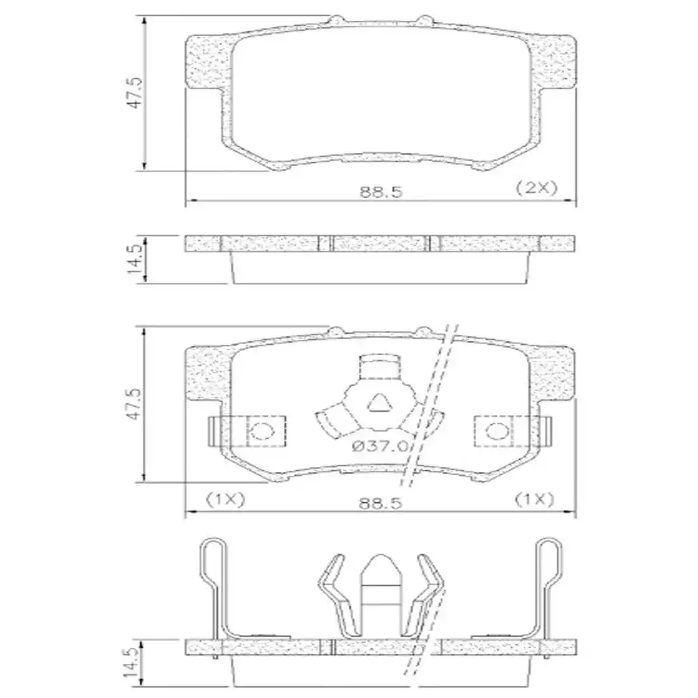 PASTILHA FREIO TRASEIRA HONDA CR-V 2.4 2003 A 2006