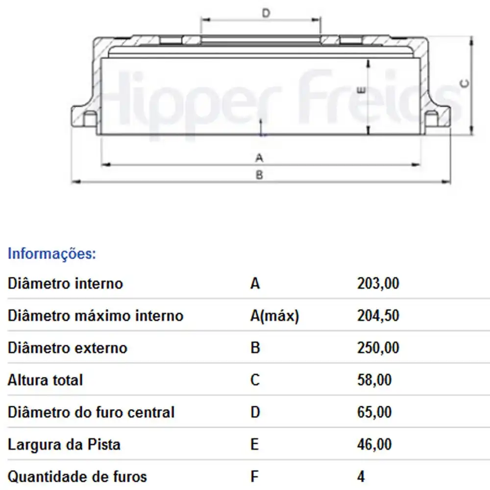 TAMBOR FREIO TRASEIRO POLO 1.0 2023 EM DIANTE