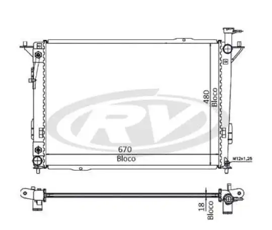 RADIADOR HYUNDAI SANTA FE 3.5 V6 GASOLINA 2011 A 2013