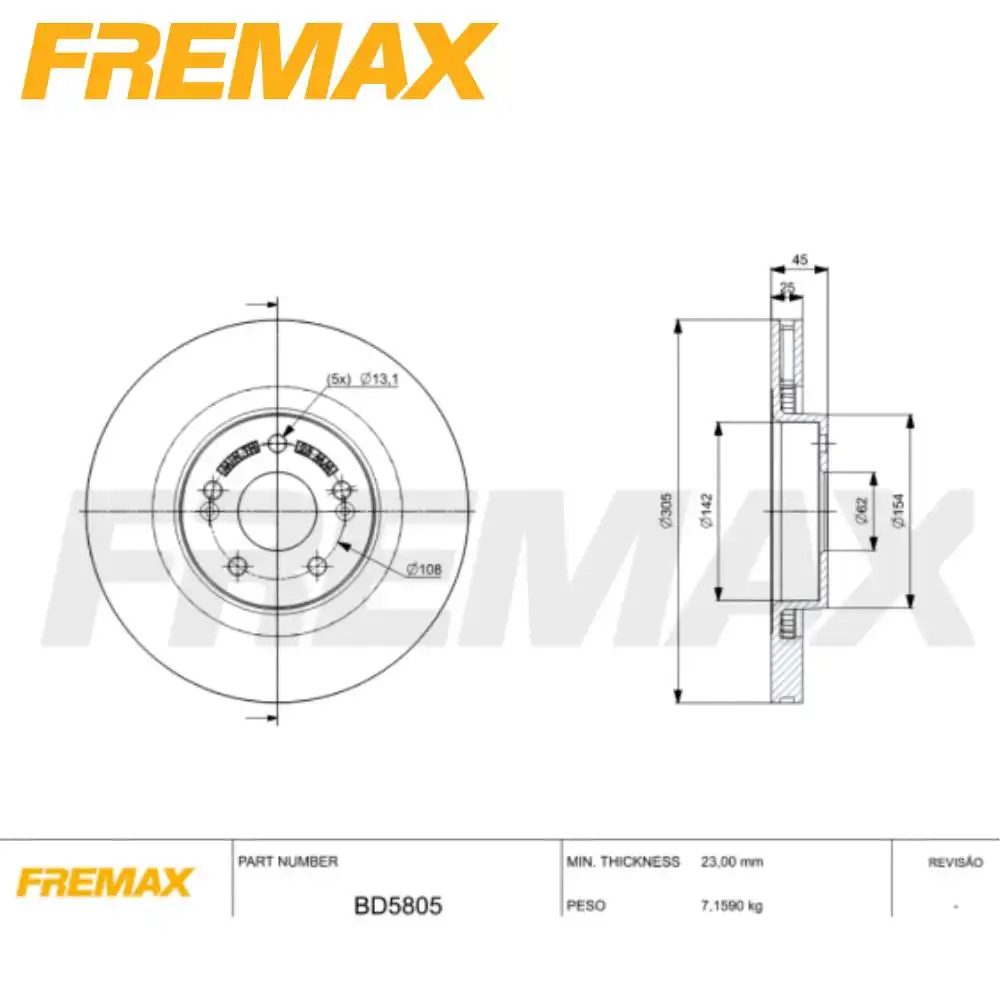 DISCO FREIO DIANTEIRO TIGGO 7 1.6 16V 2021 ACIMA VENTILADO