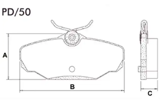 PASTILHA FREIO TRASEIRA KADETT 2.0 1992 A 1996