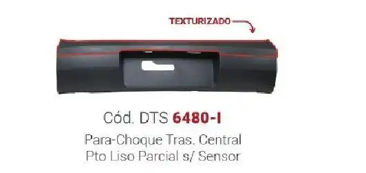 PARACHOQUE TRAS SAVEIRO GV GVI 2009 A 2015 CENTRO PRETO LISO