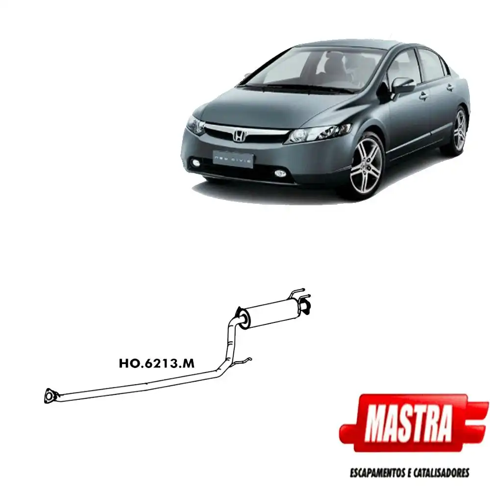 SILENCIOSO INTERMEDIARIO HONDA NEW CIVIC 1.8 2007 A 2011
