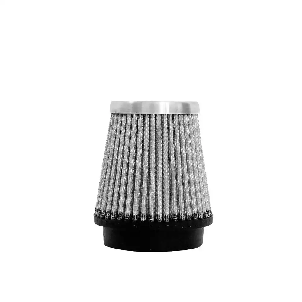 FILTRO AR ESPORTIVO CONICO 70MM CINZA P/ TURBO