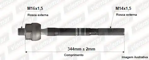 BARRA AXIAL VECTRA 1997 A 2005 DIRECAO HIDRAULICA (DHB)