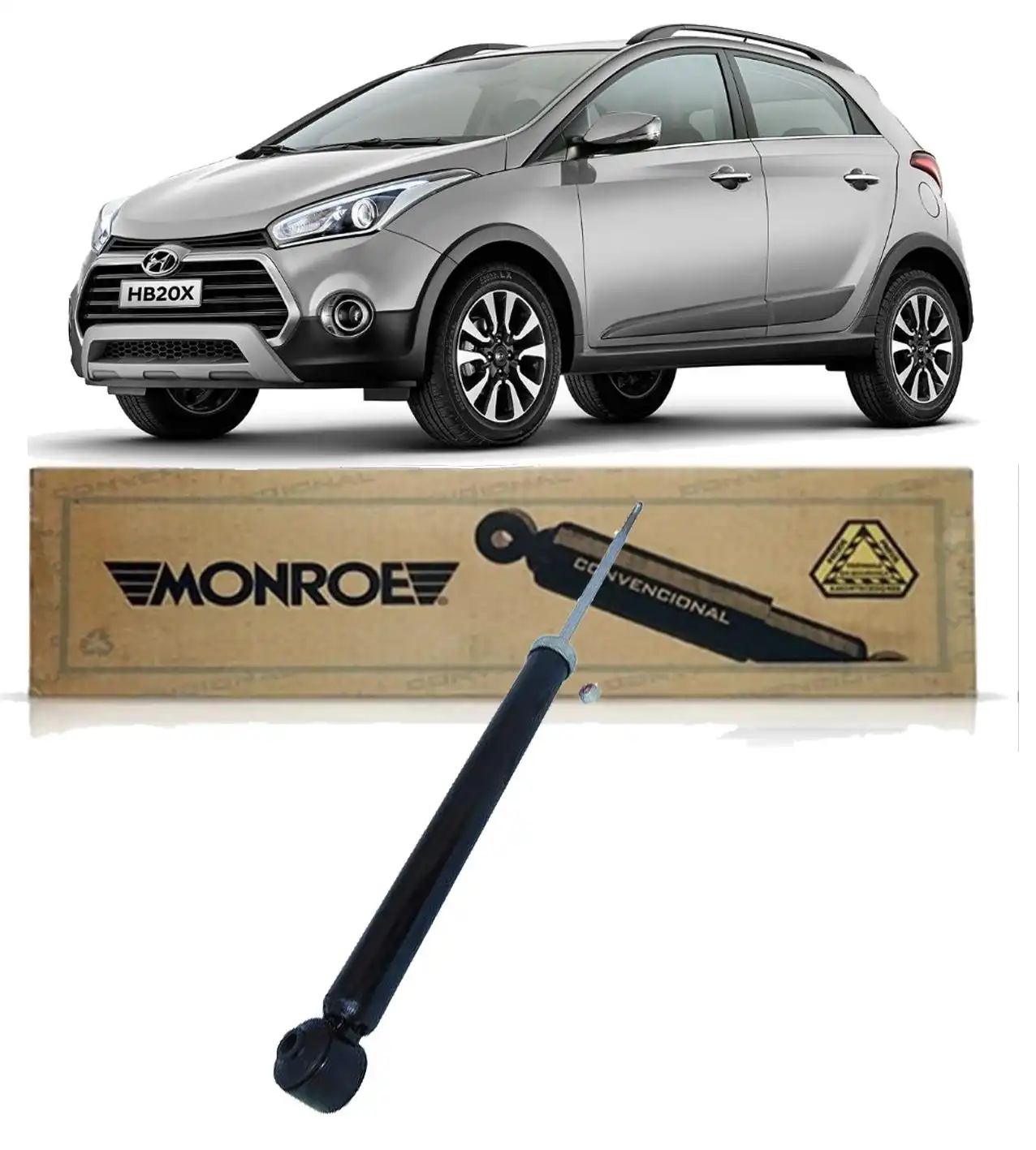 AMORTECEDOR TRASEIRO HYUNDAI HB20X 2013 A 2015