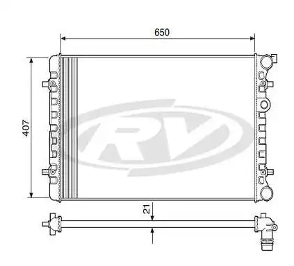 RADIADOR GOLF 1.6 1.8 2.0 99/ A3 1.6 1.8 1.8T 99/ TODOS