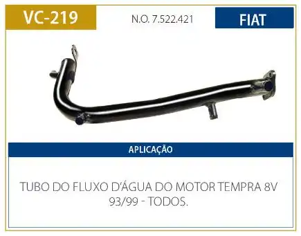 TUBO REFRIGERACAO MOTOR FIAT TEMPRA 2.0 8V 1992 A 1994