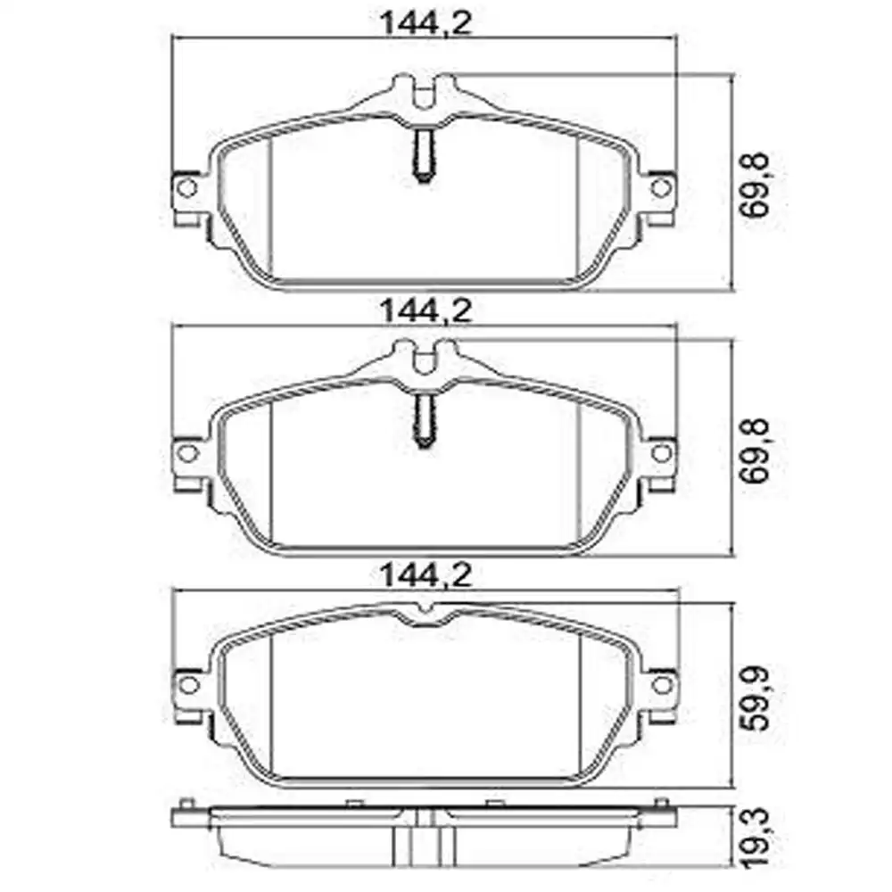 PASTILHA FREIO DIANTEIRA MERCEDES C180 2013 EM DIANTE