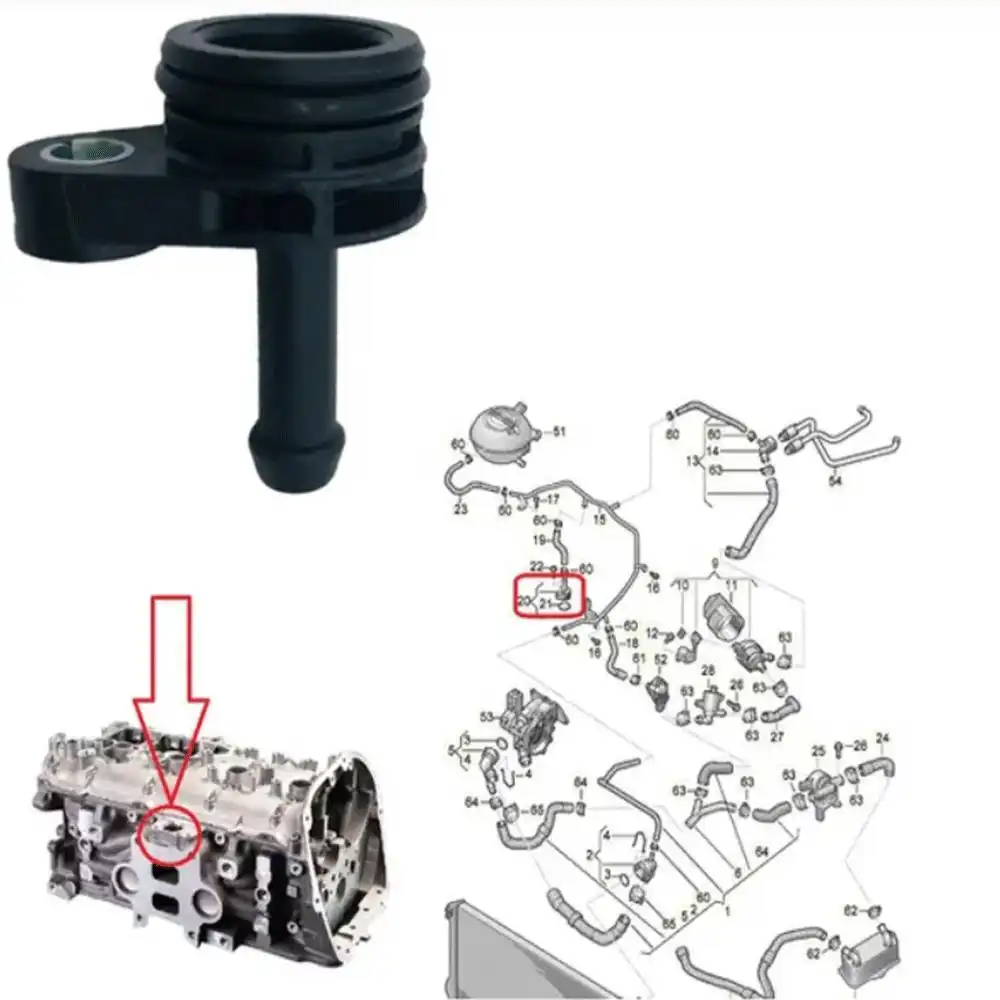 TUBO CONEXAO MANGUEIRA AGUA CABECOTE GOLF 2.0 2013 EM DIANTE