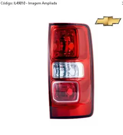 SINAL TRAS S-10 12/18 ESQ S/LED C/LUZ NEBLINA