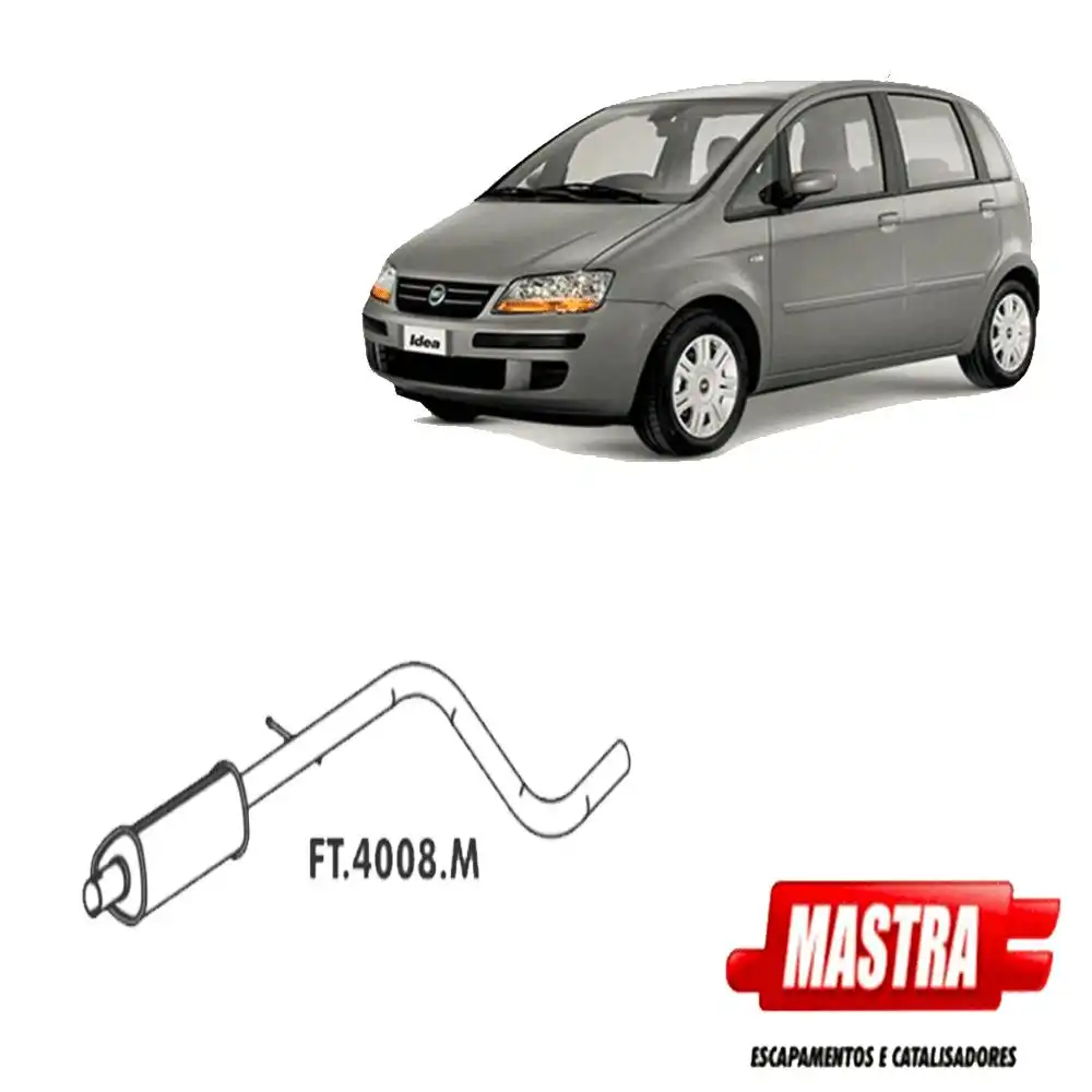 SILENCIOSO INTERMEDIARIO FIAT IDEA 1.4 2006 A 2010
