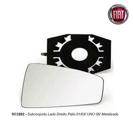 VIDRO ESPELHO PALIO 2001 A 2003 ESQ C/ CARCA