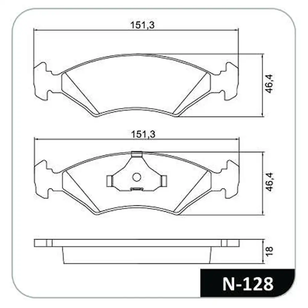 PASTILHA FREIO DIANTEIRA ESCORT 1.6 1993 A 1996