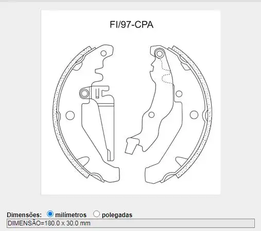 SAPATAS FREIO FIAT PALIO 96/ SIENA UNO 10/