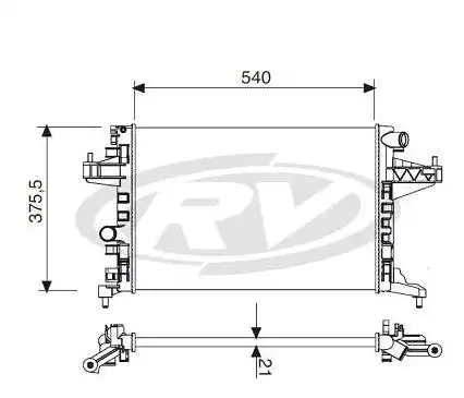 RADIADOR MONTANA 1.4 1.8 AGILE 1.4 8V FLEX 2010/ C/S/ AR
