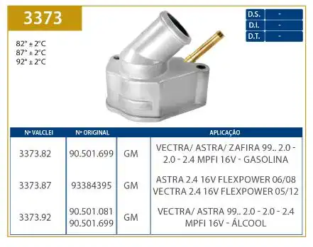 VALVULA TERMOSTATICA ASTRA 2.0 16V 1999/ COM CARCACA