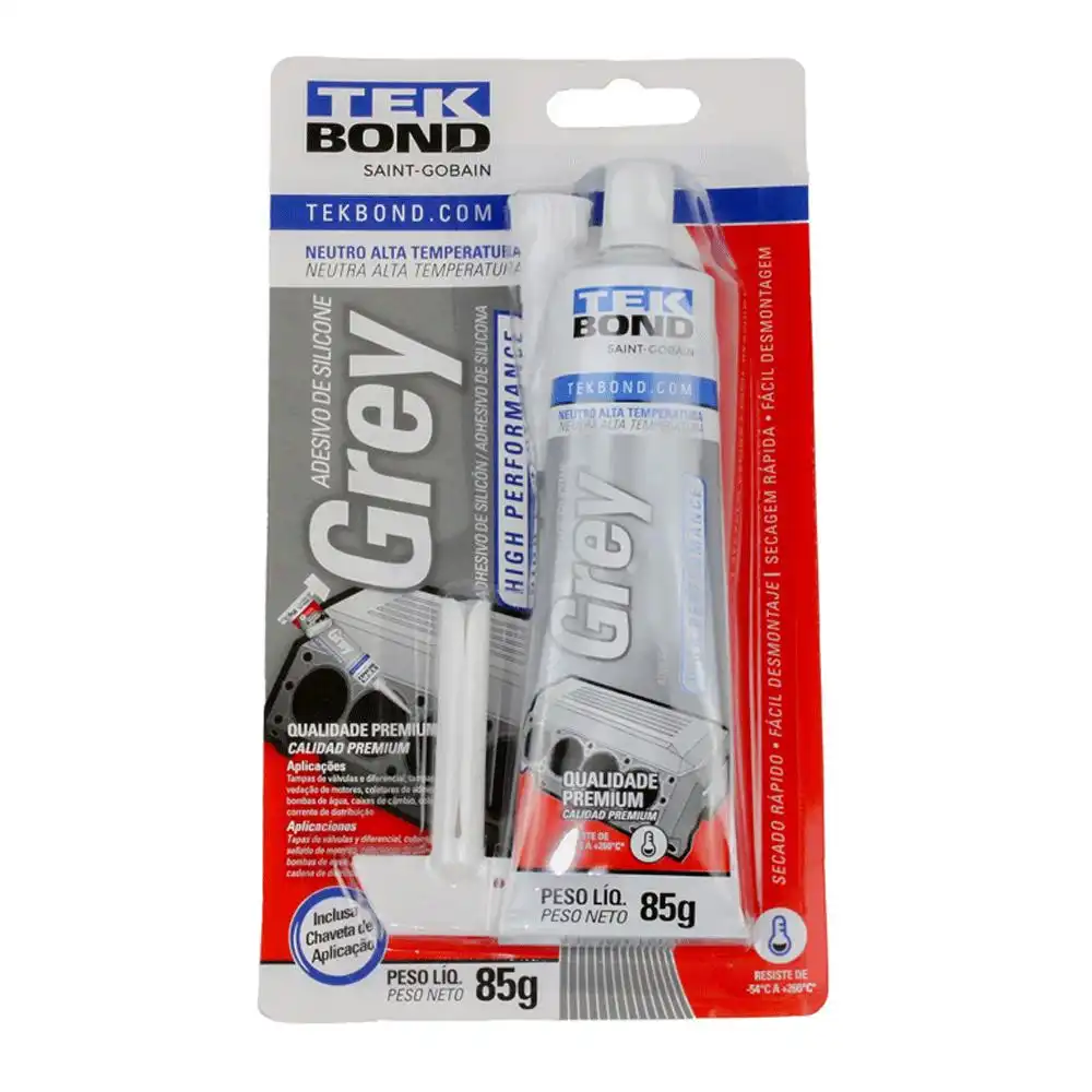 COLA SILICONE ALTA TEMPERATURA 85G CINZA