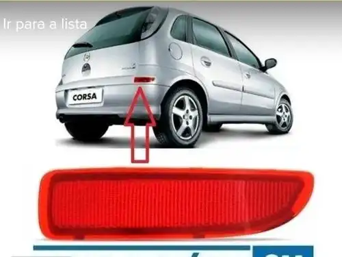 SINAL PARACHOQUE TRAS CORSA HATCH 02/ DIR (VERMELHA)