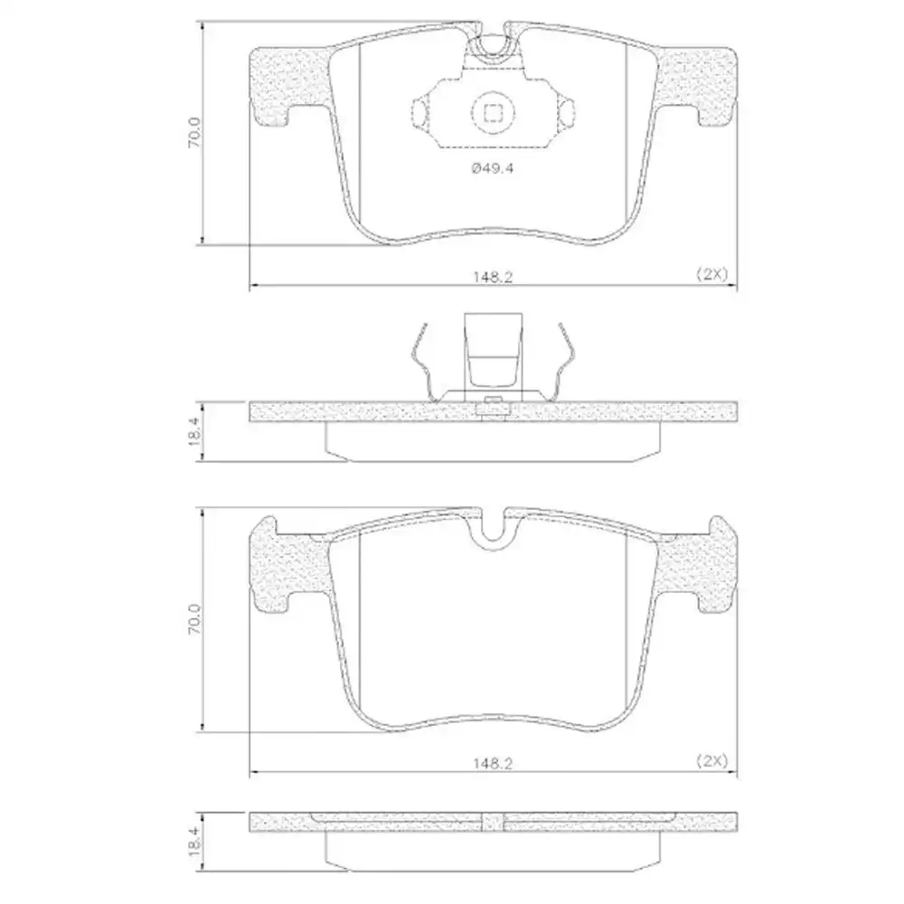 PASTILHA FREIO DIANTEIRA BMW X3 2.0 16V 2012 A 2015 CERAMICA