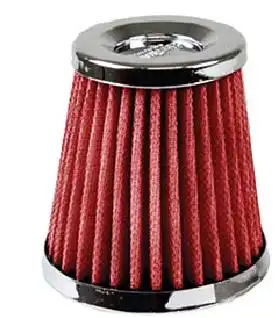 FILTRO AR ESPORTIVO CONICO 70MM VERMELHO