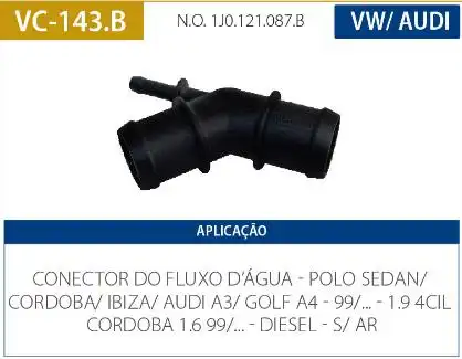 TUBO CONEXAO DAGUA GOLF 1.8 2.0 8V 2000 A 2014