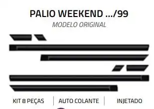 FRISO LATERAL FIAT PALIO WEEKEND,SIENA 4P (8 PCS)