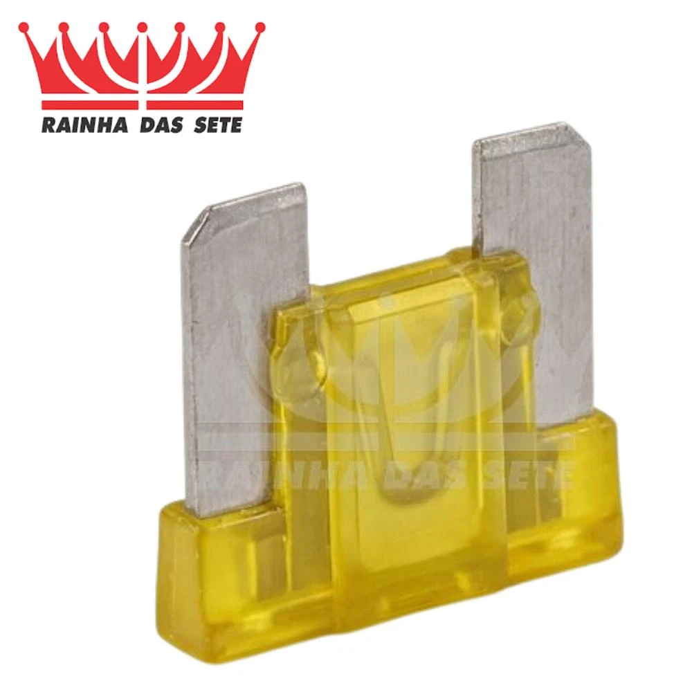 FUSIVEL MINI LAMINA AMARELO 20 AMP PERFIL UNIVERSAL COM 10