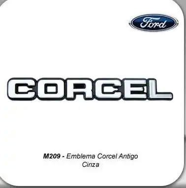 EMBLEMA CORCEL BELINA ANTIGO CINZA