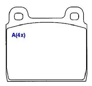 PASTILHA FREIO DIANTEIRA KOMBI 1982/