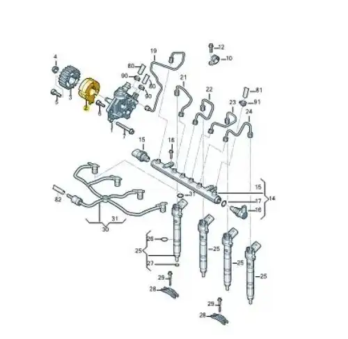 CUBO POLIA BOMBA ALTA PRESSAO AMAROK 2010/