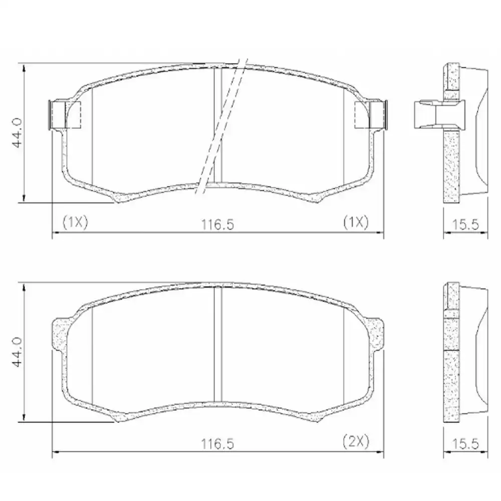 PASTILHA FREIO TRASEIRA MITSUBISHI PAJERO FULL 3.2 2008/ CER