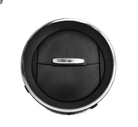 GRADE VENT INT GOL GER VI PRETO BORDA PRATA (REDONDO) DETALH