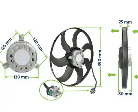 ELETRO VENTILADOR RADIADOR GOL G5 1.0 1.6 2008/ C/AR