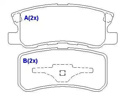 PASTILHA FREIO TRASEIRA MITSUBISHI PAJERO FULL 2002 A 2008