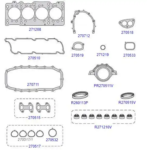 JUNTA MOTOR FIAT PALIO SIENA IDEA 1.4 8V FIRE C/RET