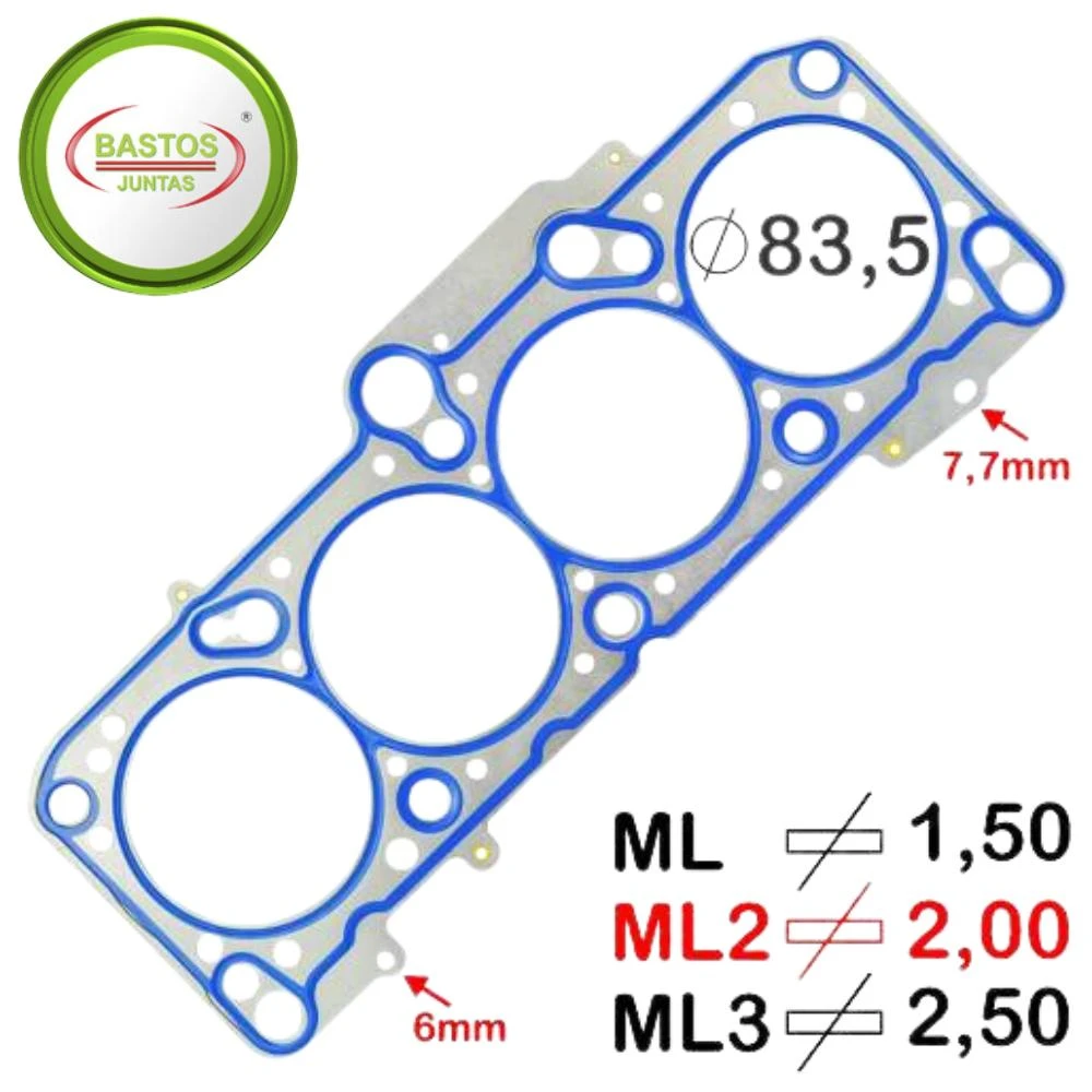 JUNTA CABECOTE PASSAT 1.6 1.8 85/ ALCOOL/ GASOLINA METAL