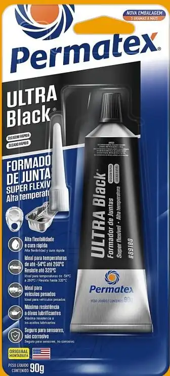 COLA SILICONE ALTA TEMPERATURA 90G PRETA