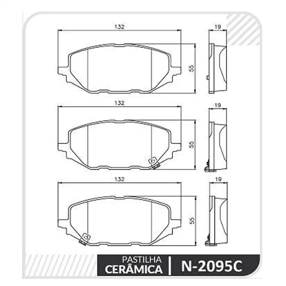 PASTILHA FREIO DIANTEIRA TRACKER 1.0 12V 2020 ACIMA CERAMICA