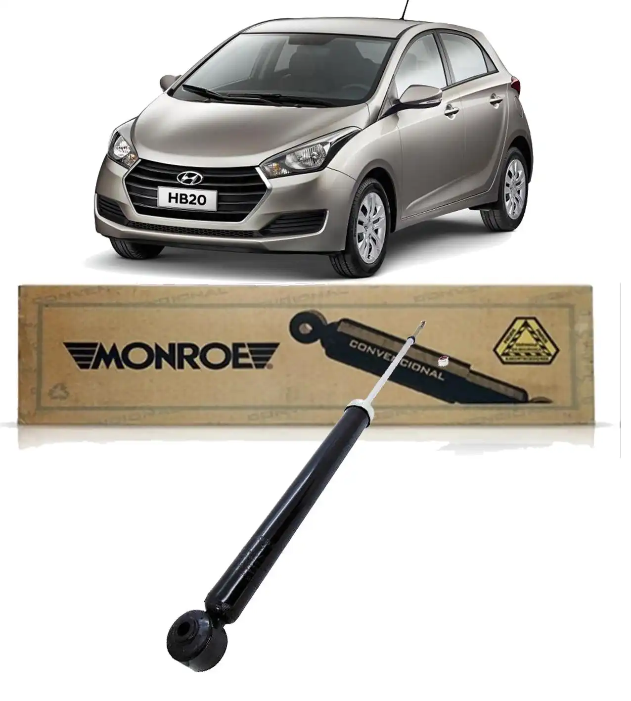 AMORTECEDOR TRASEIRO HYUNDAI HB20 2012 A 2022