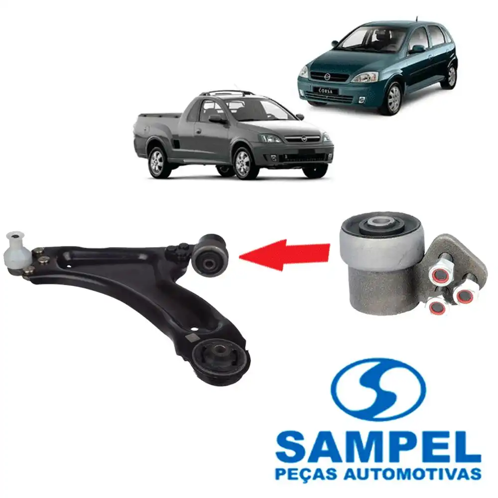 BUCHA BANDEJA DIANTEIRA NOVO CORSA 2002 A 2012 PARTE DIANT