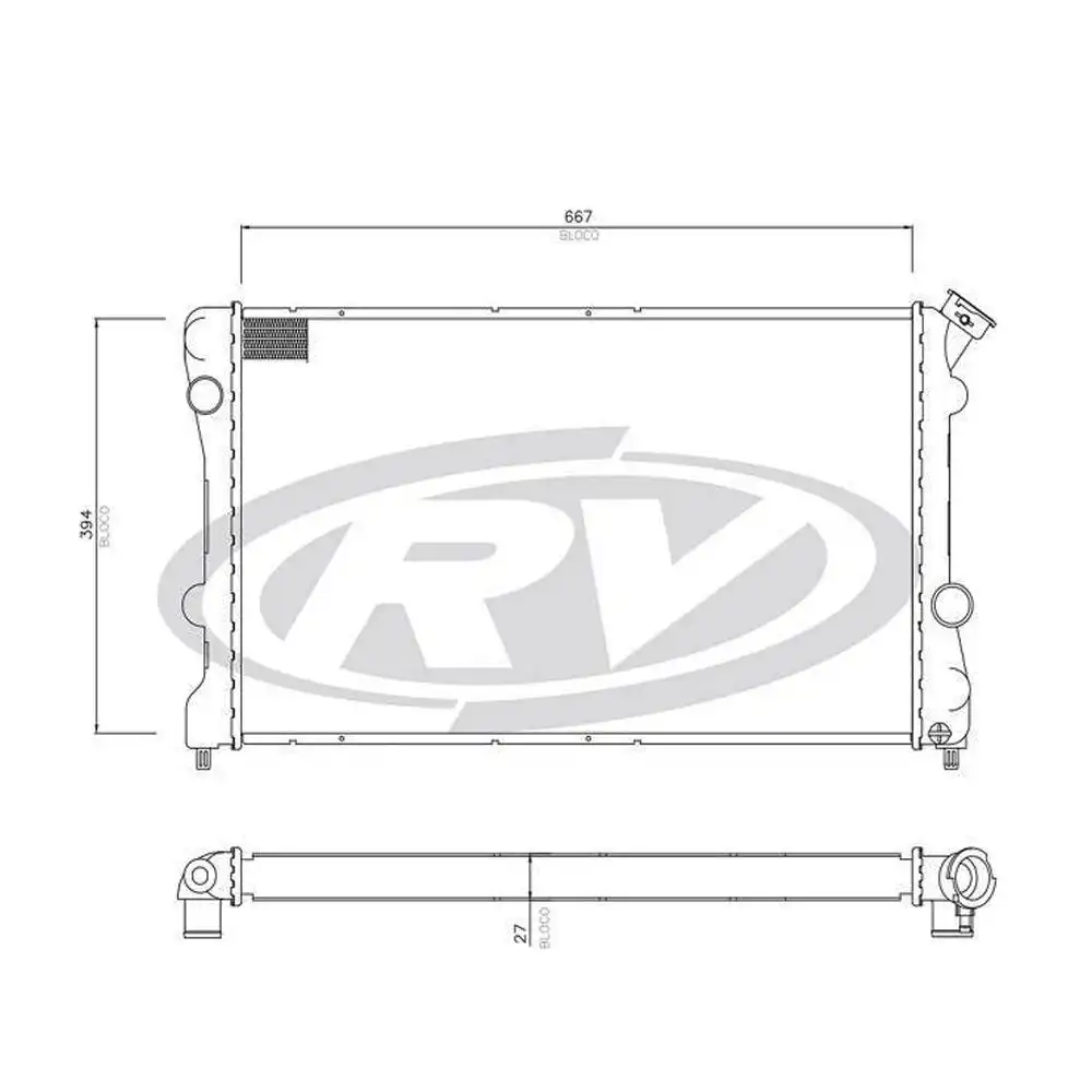 RADIADOR S-10,BLAZER 2.2 C/AR CONDICIONADO