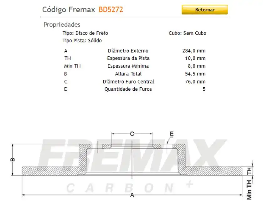 DISCO FREIO TRASEIRO HYUNDAI AZERA 3.3 2007 A 2011