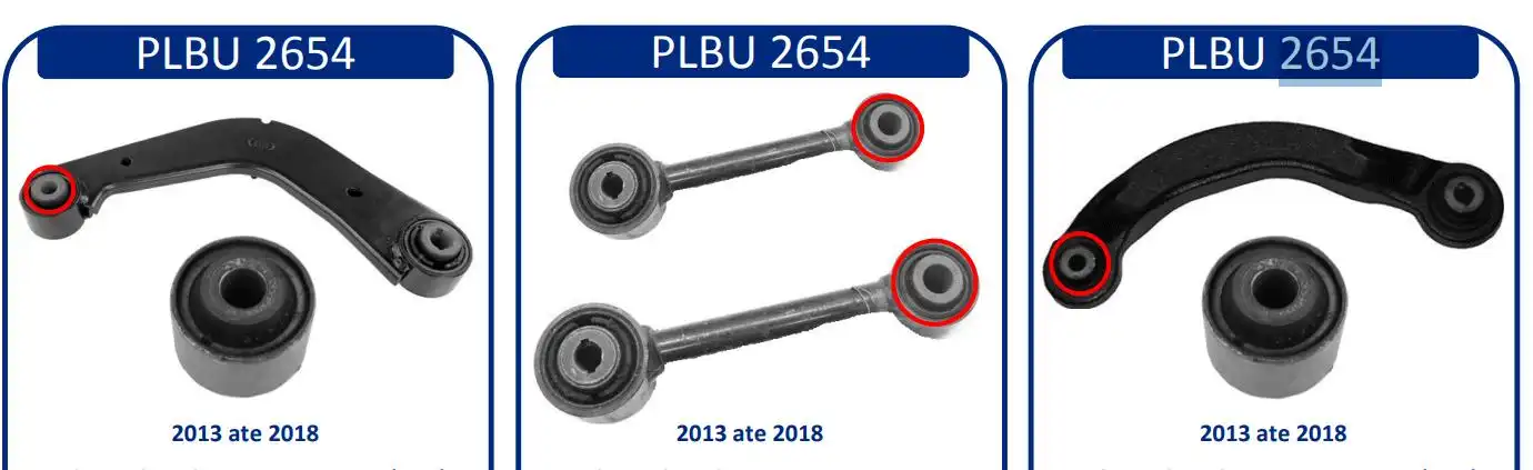 BUCHA BRACO TRAS FUSION 4X2 4X4 2013 A 2018 RETO E BUMER MEN