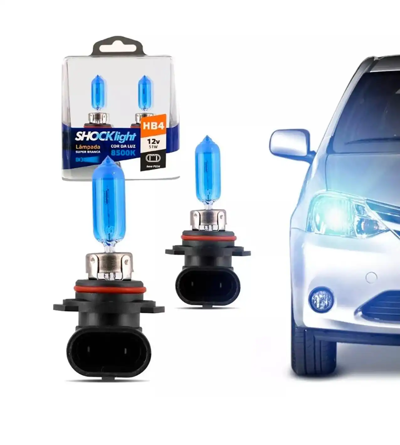 LAMPADA BIODO HB-4 51W SUPER BRANCA 12V (8500K)