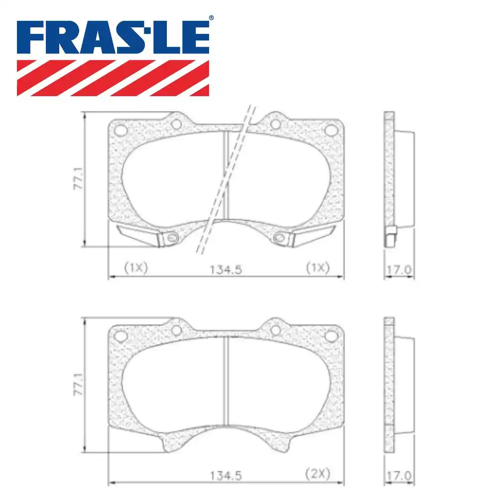 PASTILHA FREIO DIANTEIRA TOYOTA HILUX 2.7 3.0 2009/
